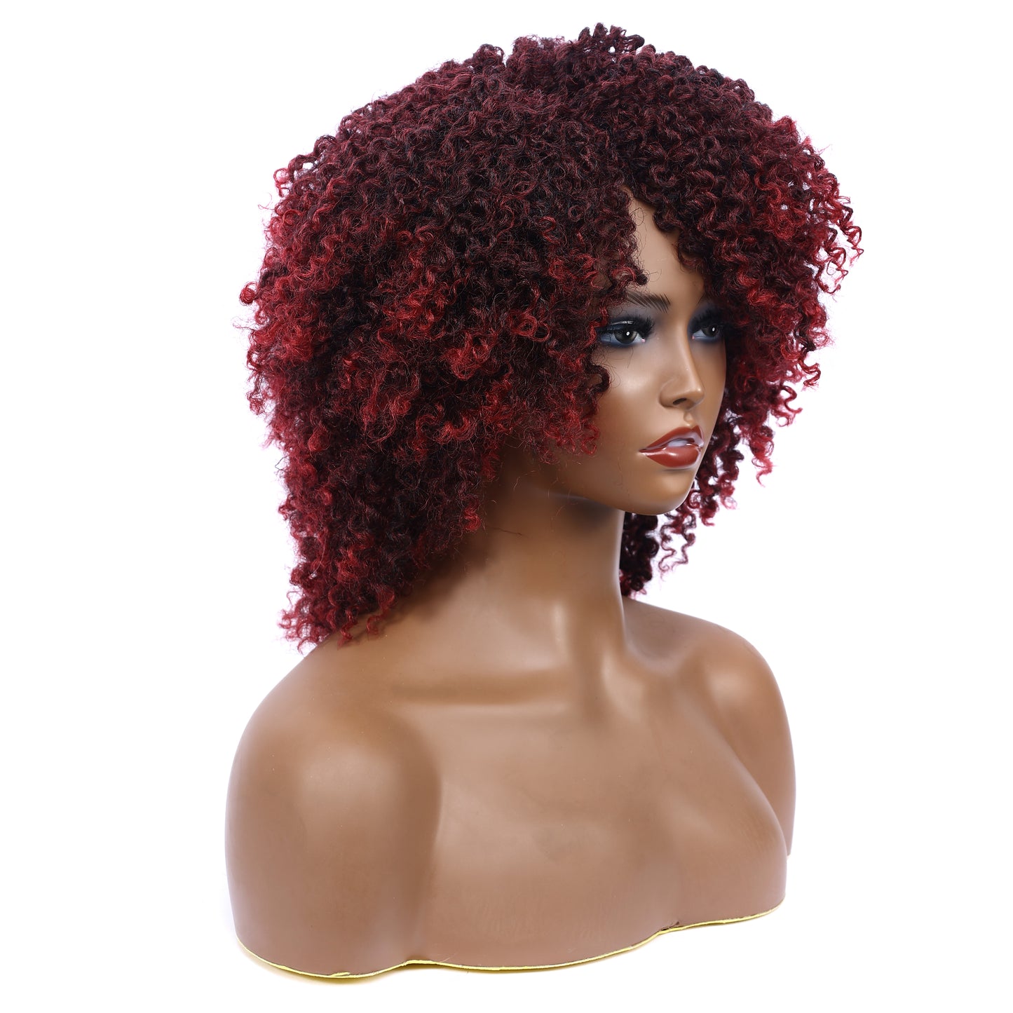 Afro Kinky Curly Synthetic Wigs Heat Resistant Fiber Full Hair Wig