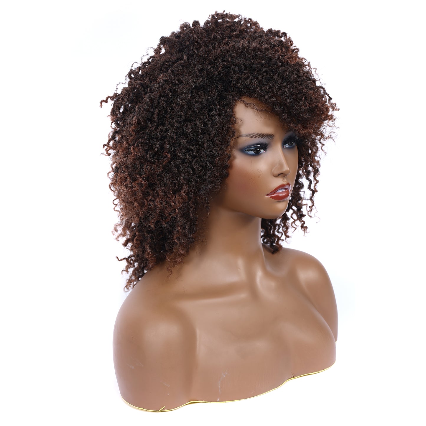 Afro Kinky Curly Synthetic Wigs Heat Resistant Fiber Full Hair Wig