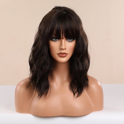 Delivery From US |12 inches wave short bob hair black women wig LC210-4